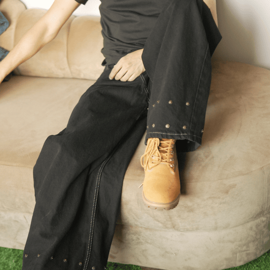 BLACKED OUT JEANS (Bottom Lined)