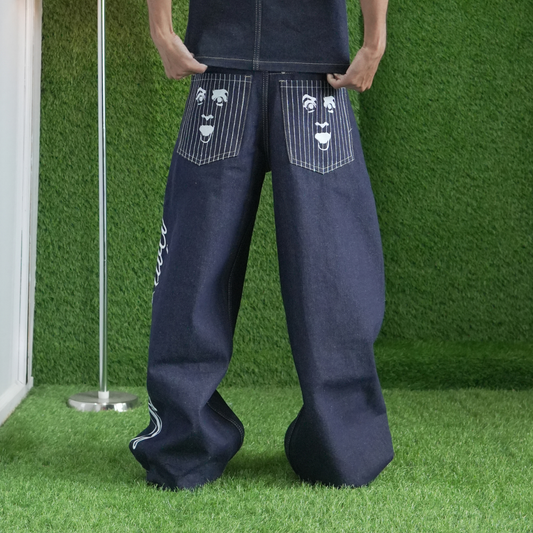 SHE LIKES IT RAW DENIM JEANS (EMBROIDERY)