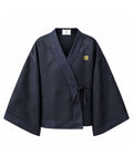 Navy Jacquard Grid Kimono (Womens)