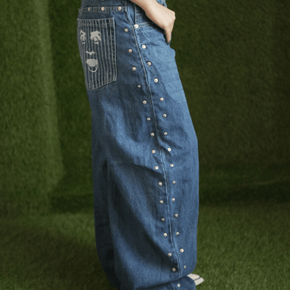 HEISENBERG BLUE WASHED JEANS (SIDE LINED)