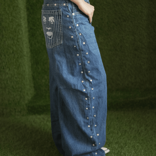 HEISENBERG BLUE WASHED JEANS (SIDE LINED)