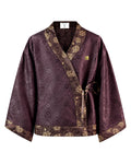 Plum Floral Monogram Kimono (Mens)