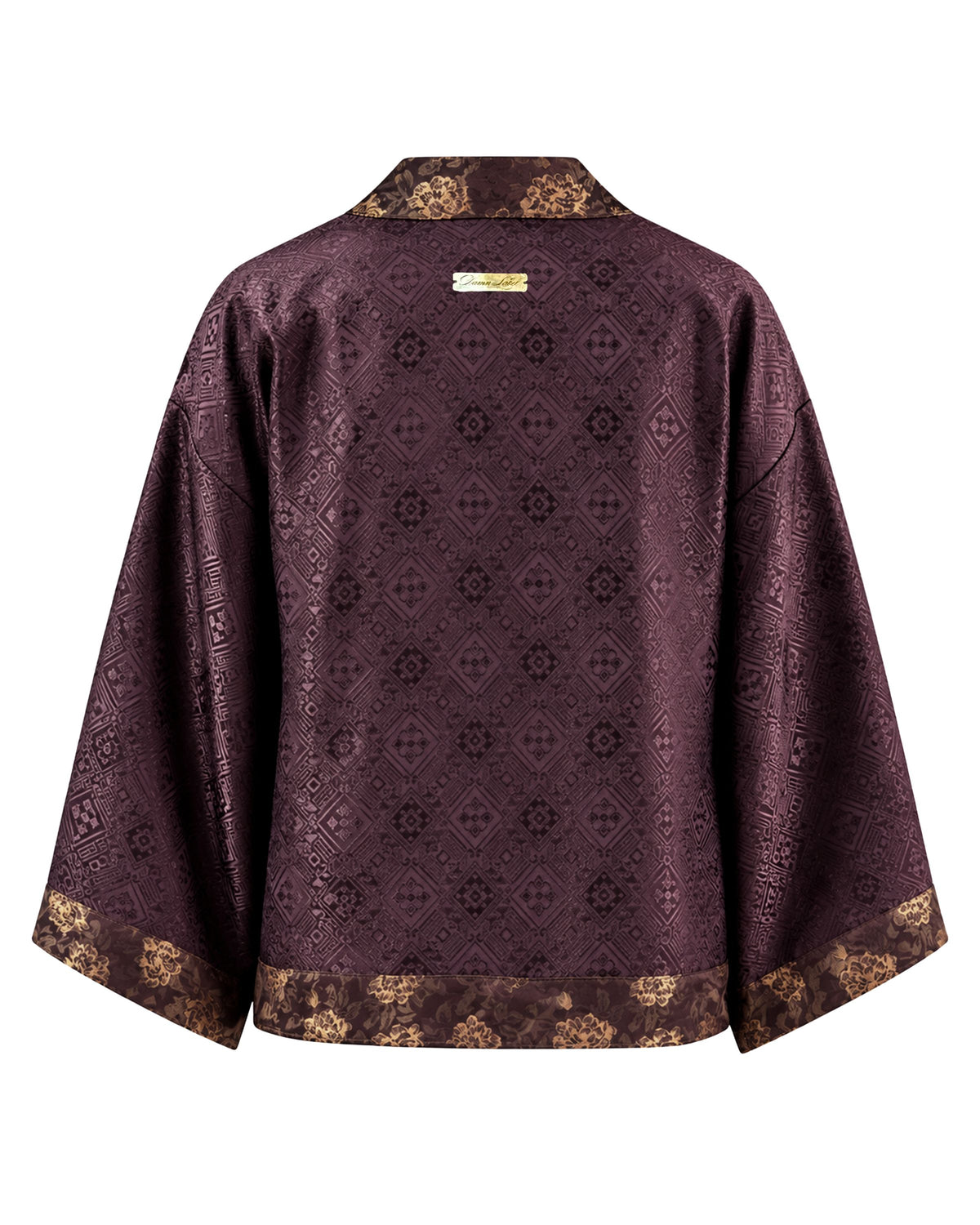 Plum Floral Monogram Kimono (Mens)