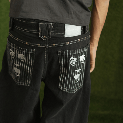 BLACKED OUT JEANS (Bottom Lined)