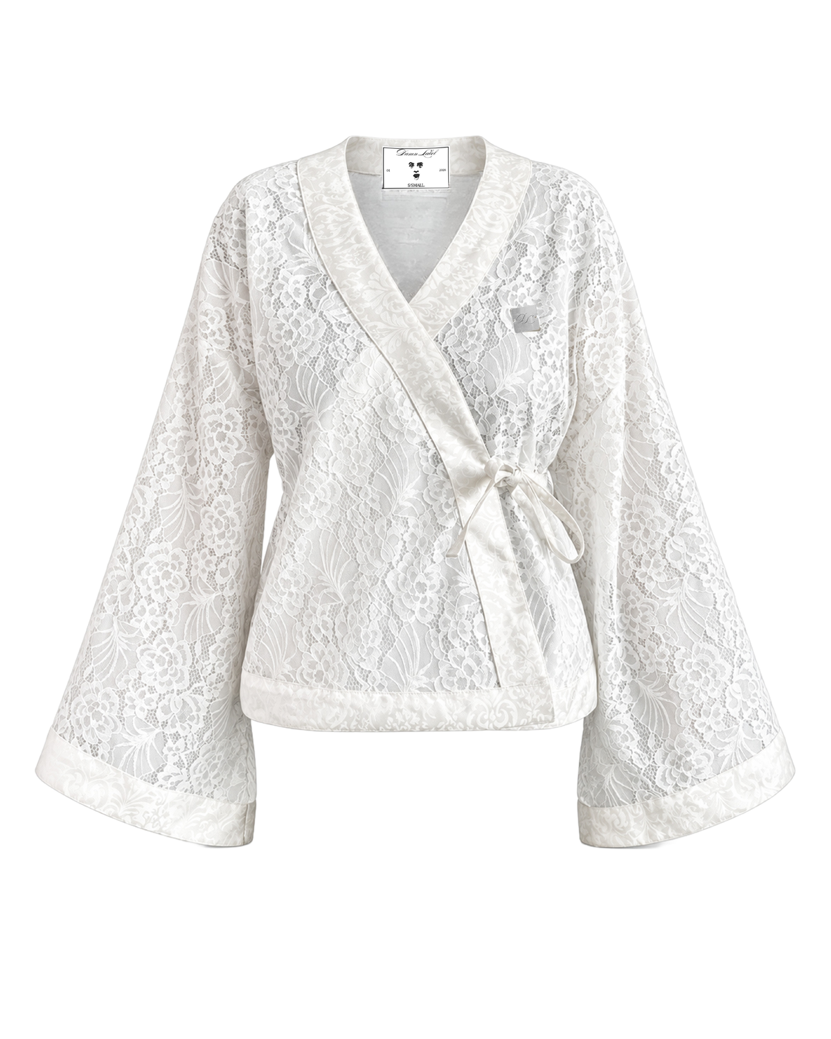 White Flora Lace Kimono (Womens)