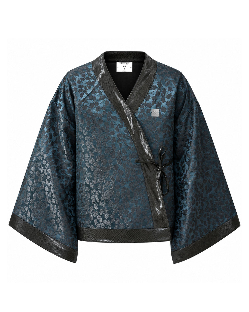 Teal Seaweed Textured Kimono (Womens)