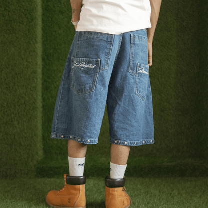 HEISENBERG BLUE WASHED DENIM JORTS