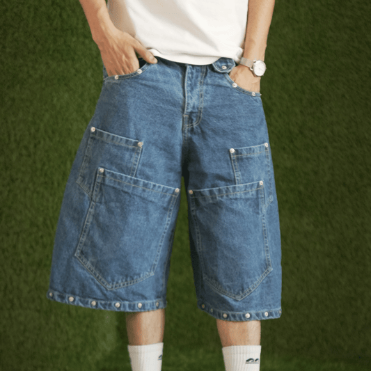 HEISENBERG BLUE WASHED DENIM JORTS