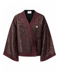 Maroon Seaweed Texture Kimono (Mens)