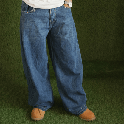 HEISENBERG BLUE WASHED JEANS (BOTTOM LINED)