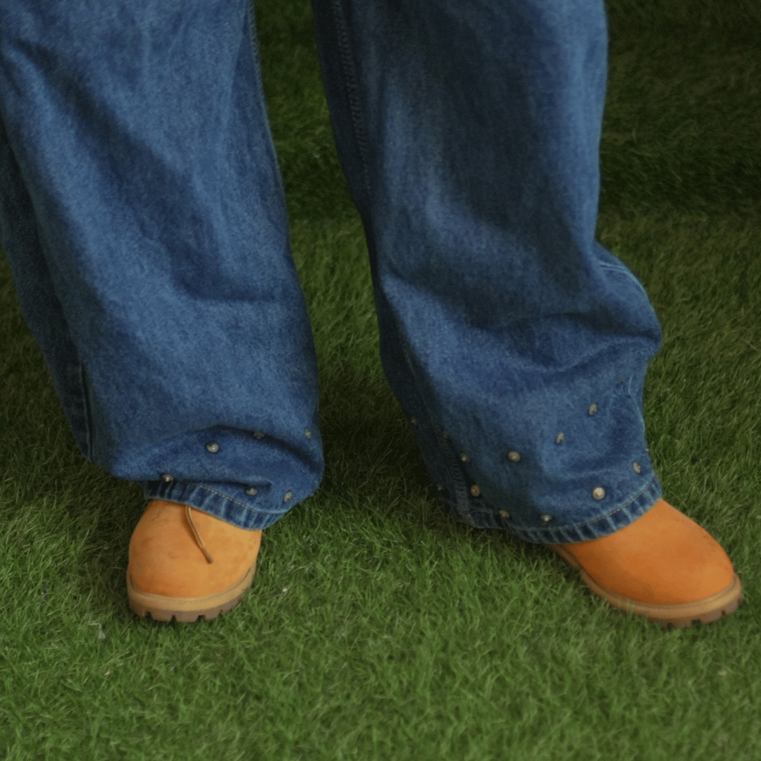 HEISENBERG BLUE WASHED JEANS (BOTTOM LINED)