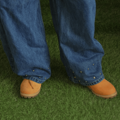 HEISENBERG BLUE WASHED JEANS (BOTTOM LINED)
