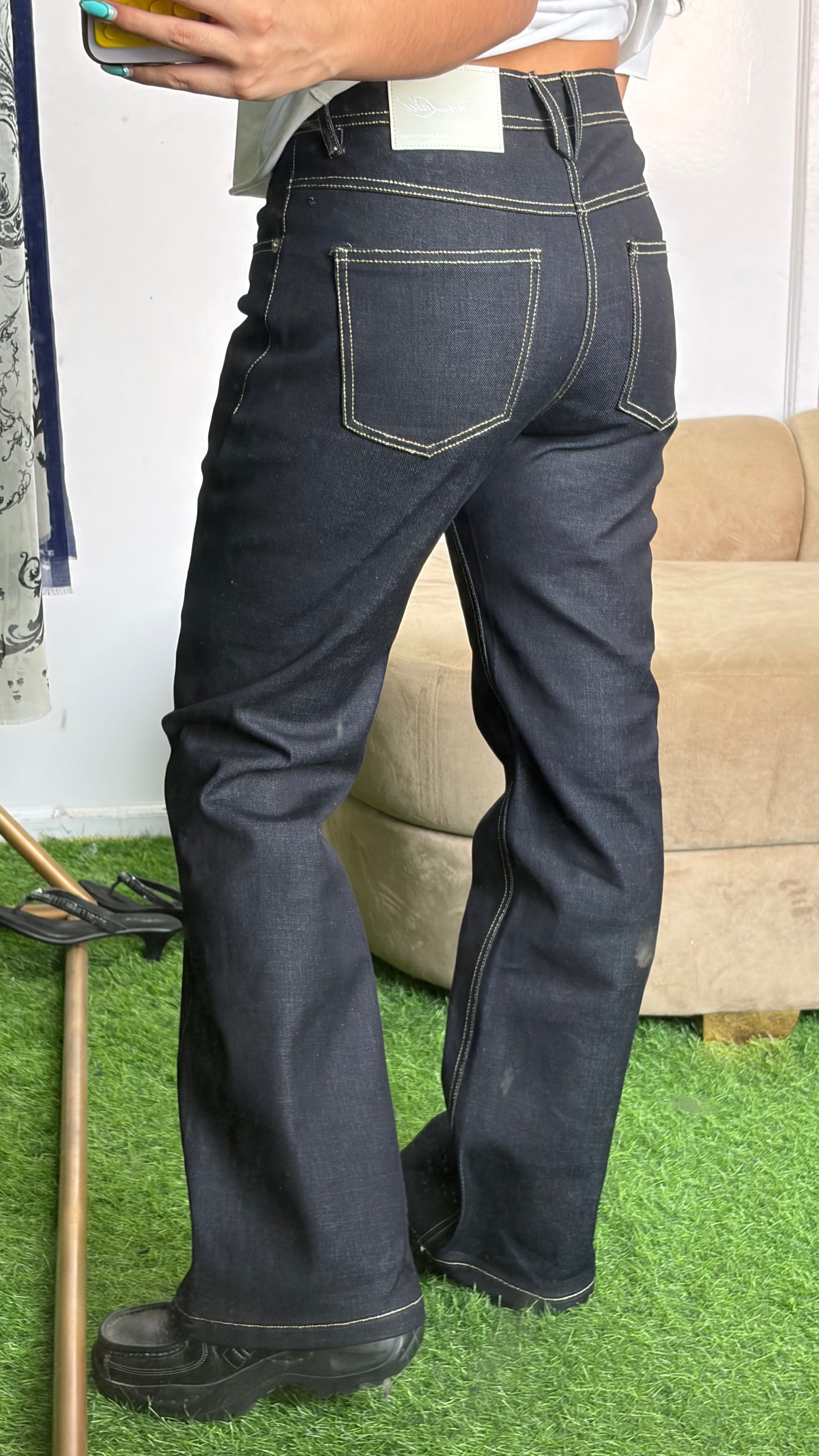 Custom Bootcut Jeans Raw Denim