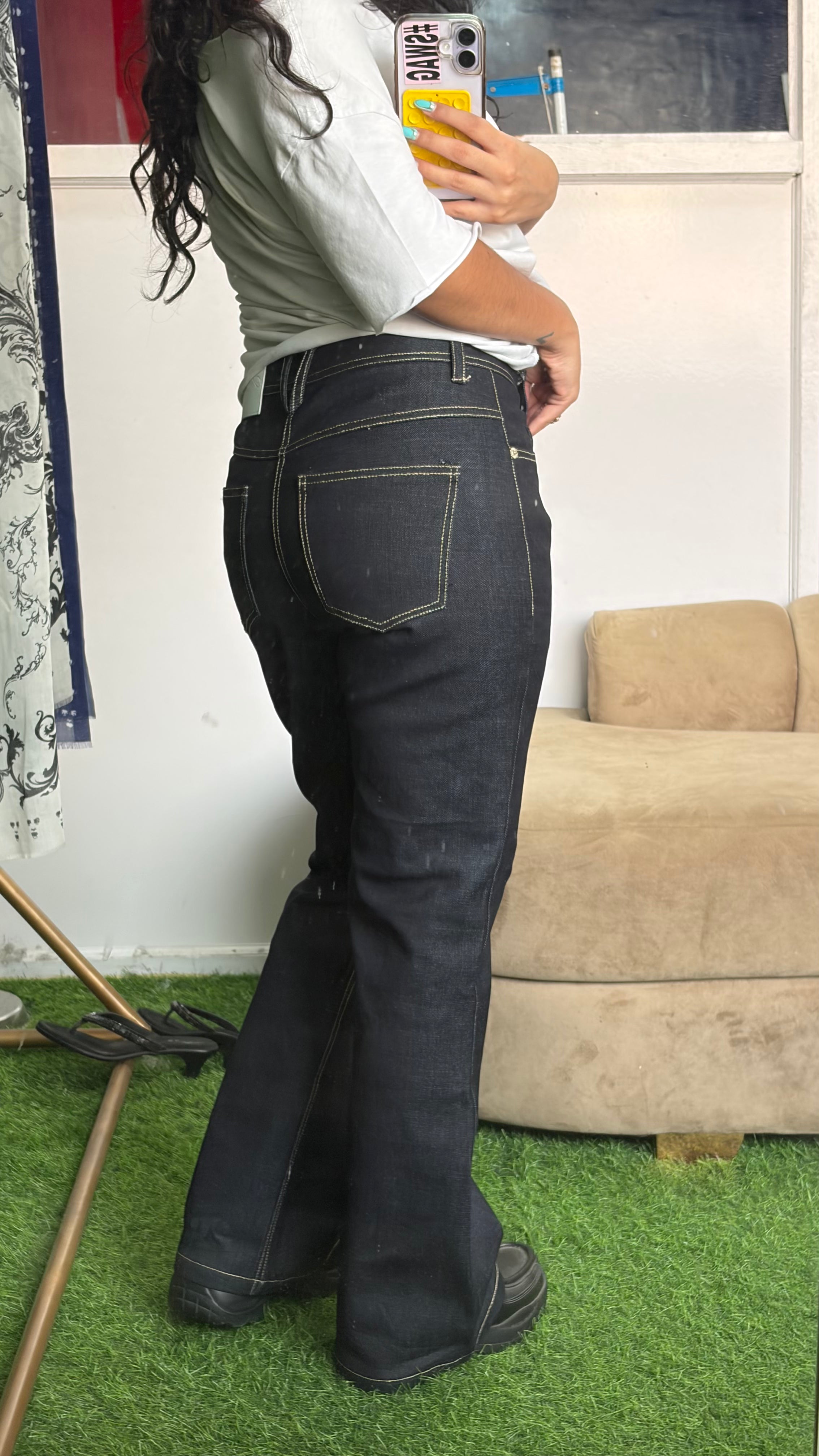 Custom Bootcut Jeans Raw Denim