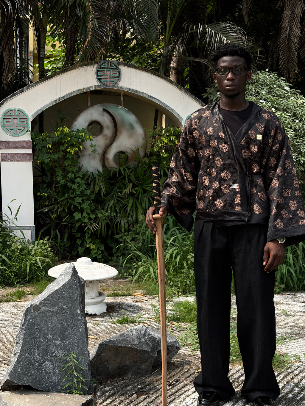 Black Gold Flora Kimono (Mens)
