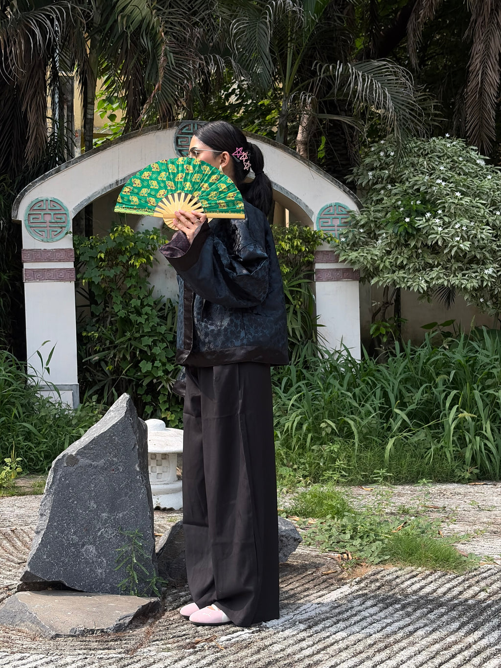 Teal Seaweed Textured Kimono (Womens)